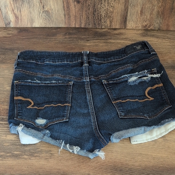 American Eagle Vintage Super Stretch Cut Off Hi Rise Shortie 12    -630B - Picture 4 of 9